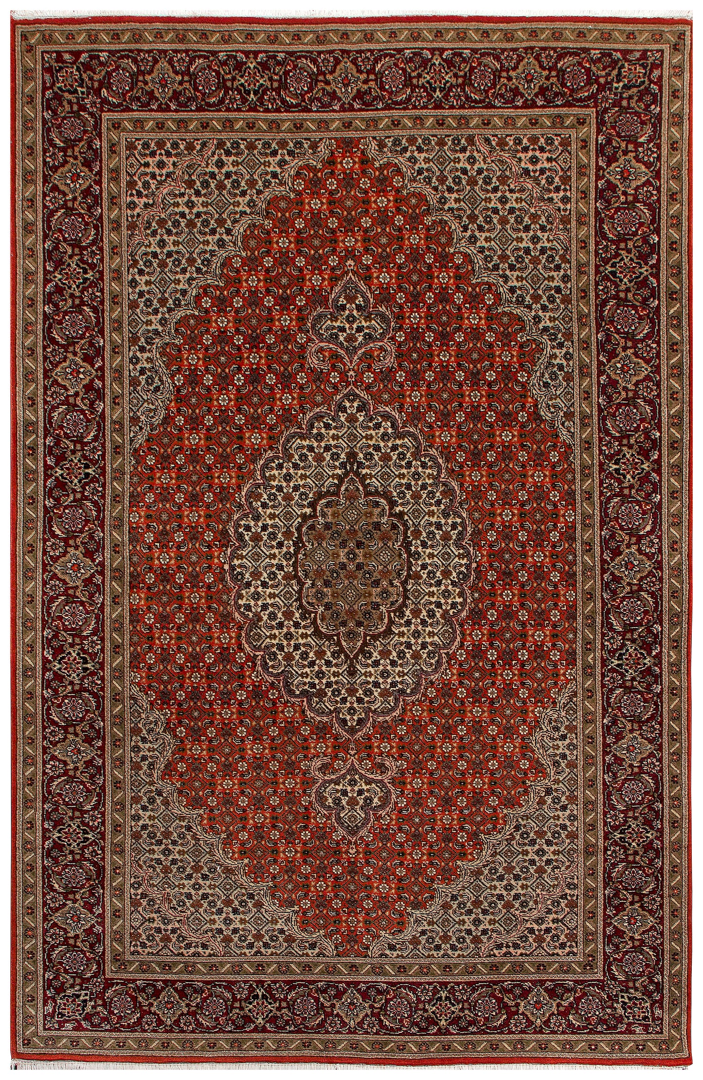 Tabraiz Mahi Handmade rug ( 5'2 x 3'4 feet )