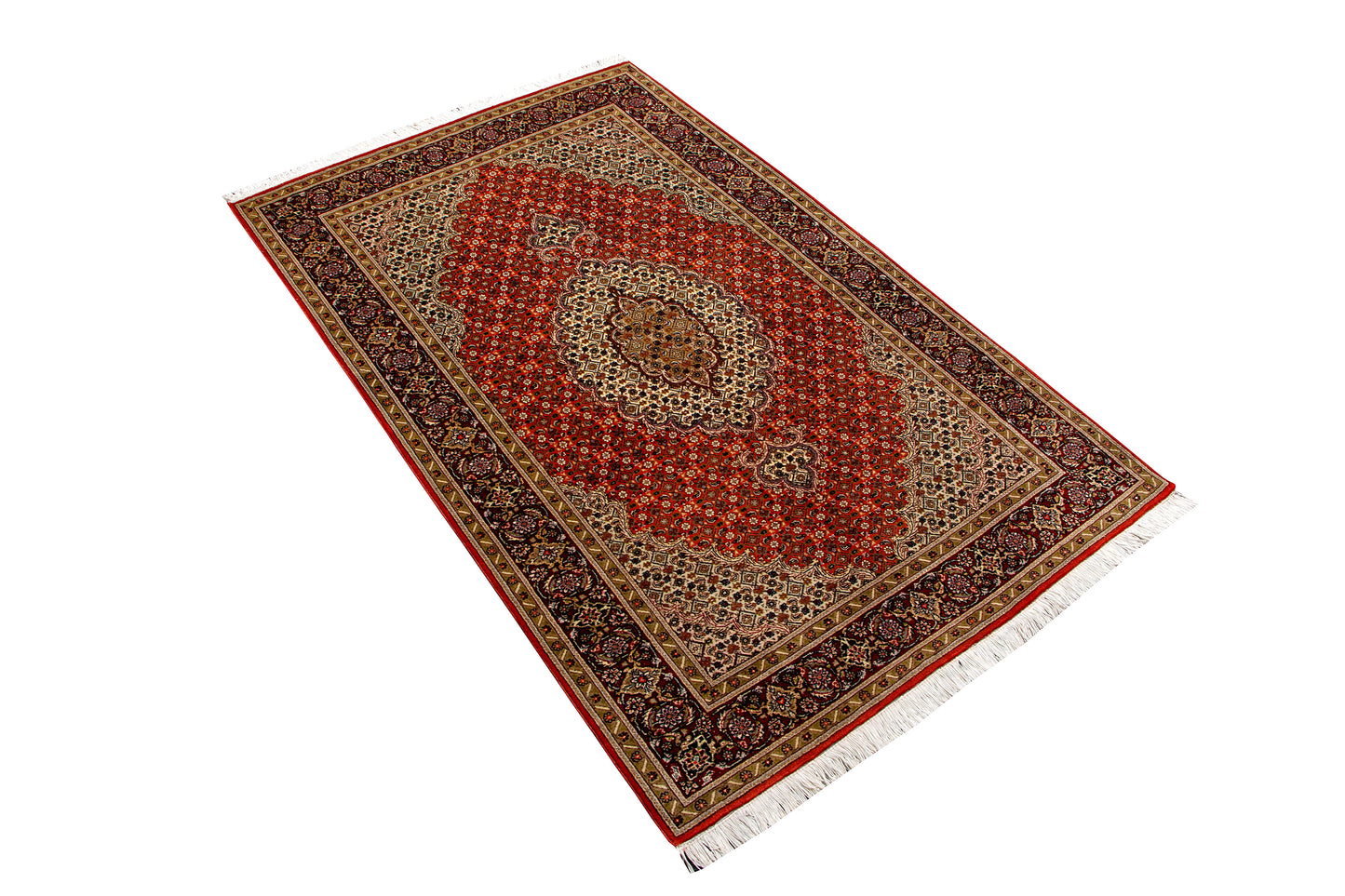 Tabraiz Mahi Handmade rug ( 5'2 x 3'4 feet )