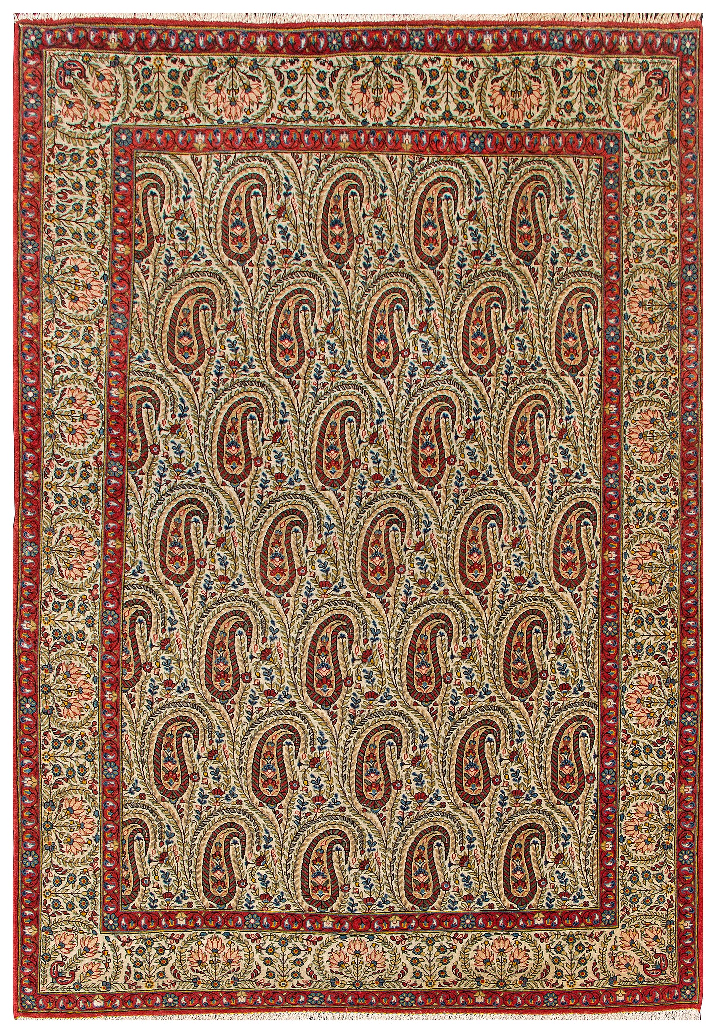 Sinah Qum Handmade rug (6'8 x 4'7 feet)