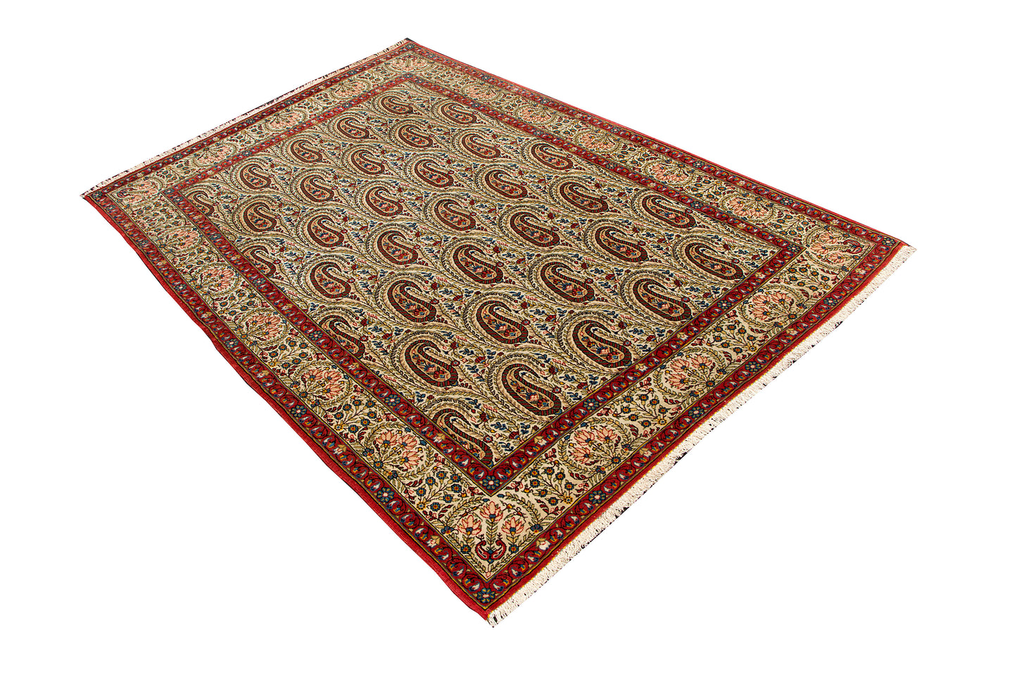 Sinah Qum Handmade rug (6'8 x 4'7 feet)