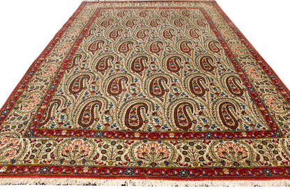 Sinah Qum Handmade rug (6'8 x 4'7 feet)